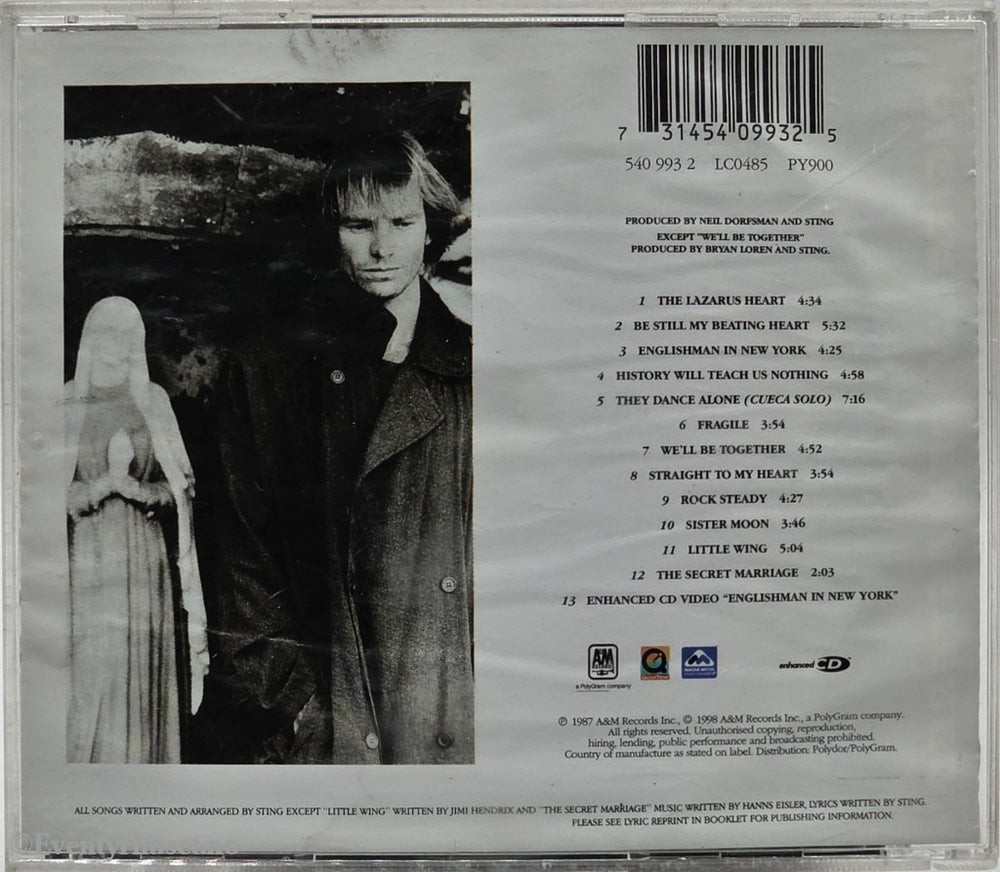 Sting. 1987. ...Nothing Like the Sun. Musikk-CD.