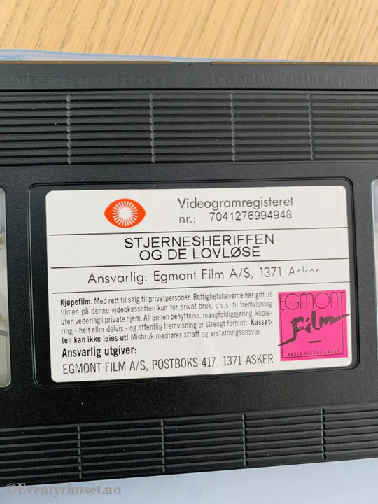 Stjernesheriffen Og De Lovløse. 1988. Vhs. Vhs