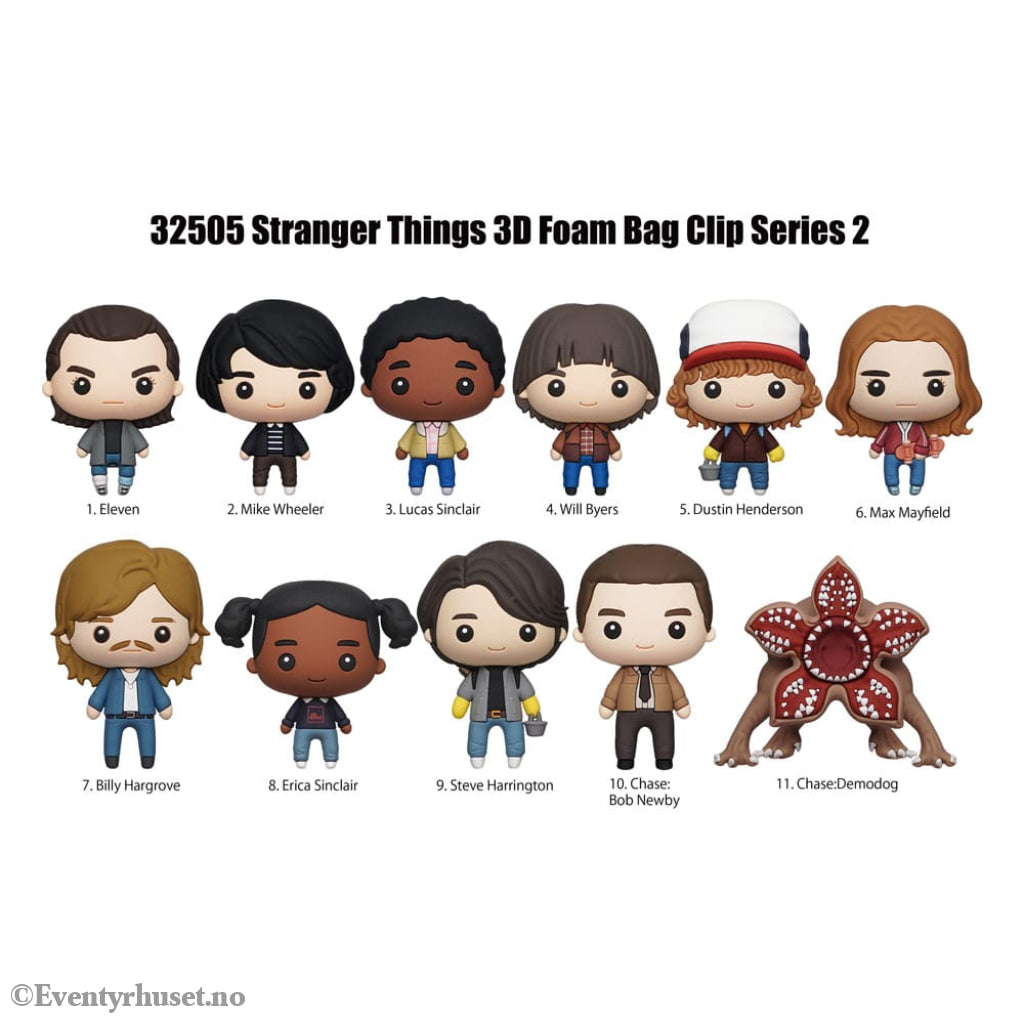 Stranger Things 3D PVC Bag Clips Series 2 Display (24) Fashion & Accessories
