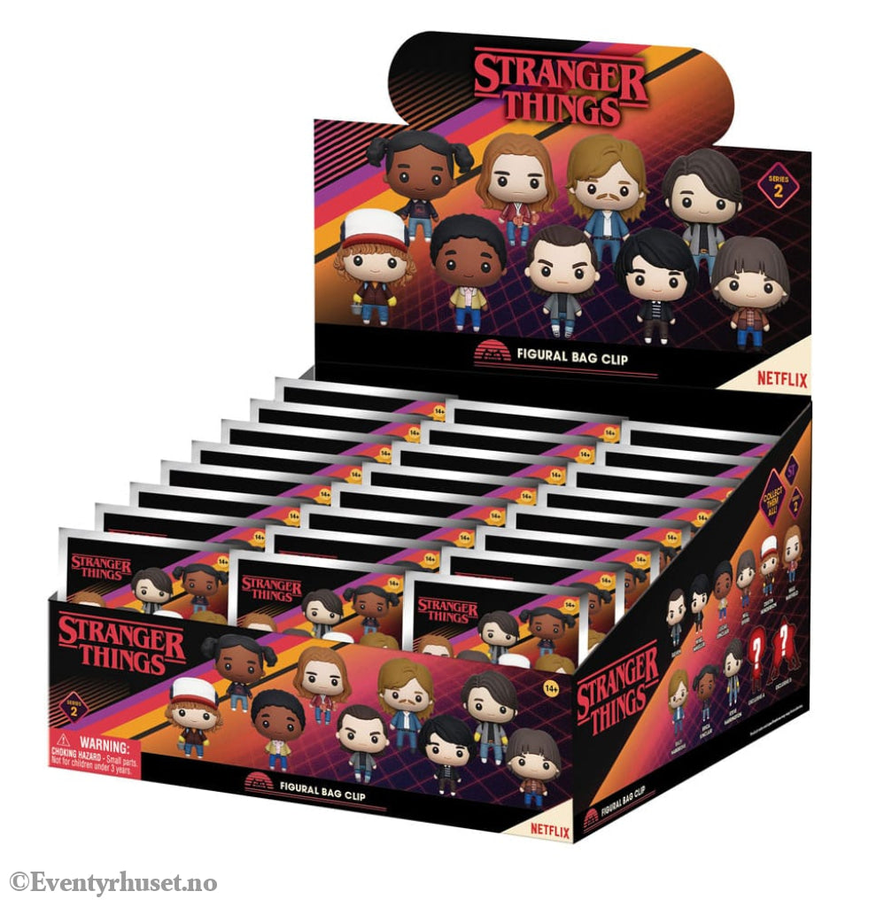 Stranger Things 3D PVC Bag Clips Series 2 Display (24) Fashion & Accessories