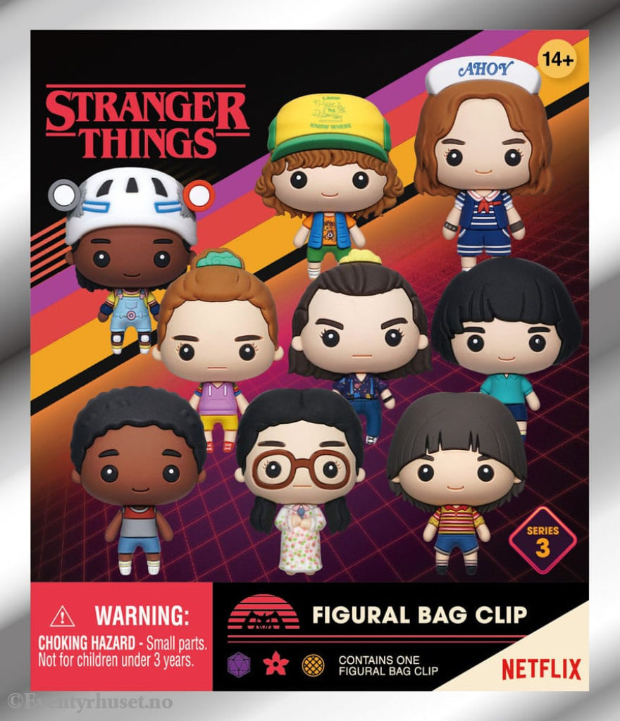 Stranger Things 3D PVC Bag Clips Series 3 Display (24) Fashion & Accessories