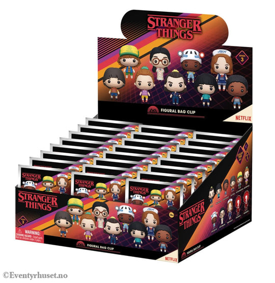Stranger Things 3D PVC Bag Clips Series 3 Display (24) Fashion & Accessories