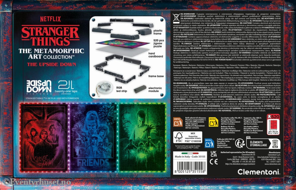 Stranger Things Metamorphic Art Collection Jigsaw Puzzle with Light-Up Effect The Upside (520 pieces) Games