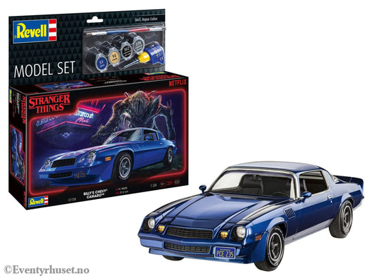 Stranger Things Model Kit Set 1/25 Chevy Camaro Z/28 19 (Aqua Color) 19 cm. Mint In Sealed Box (MISB)! Actionfigur
