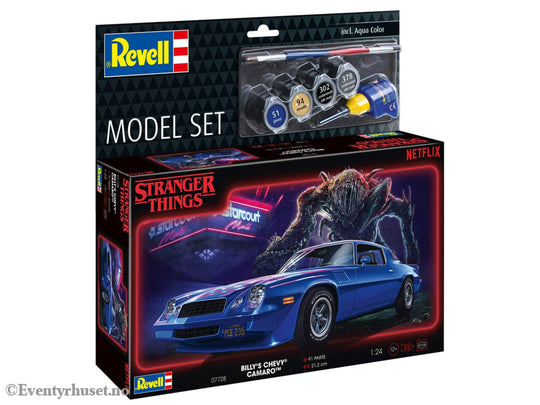 Stranger Things Model Kit Set 1/25 Chevy Camaro Z/28 19 (Aqua Color) 19 cm. Mint In Sealed Box (MISB)! Actionfigur