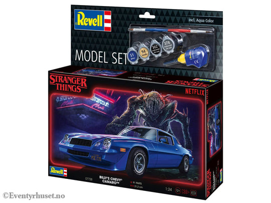 Stranger Things Model Kit Set 1/25 Chevy Camaro Z/28 19 (Aqua Color) 19 cm. Mint In Sealed Box (MISB)! Actionfigur