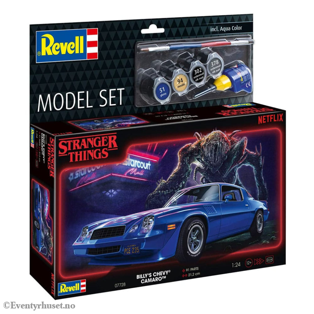 Stranger Things Model Kit Set 1/25 Chevy Camaro Z/28 19 (Aqua Color) 19 cm Toys