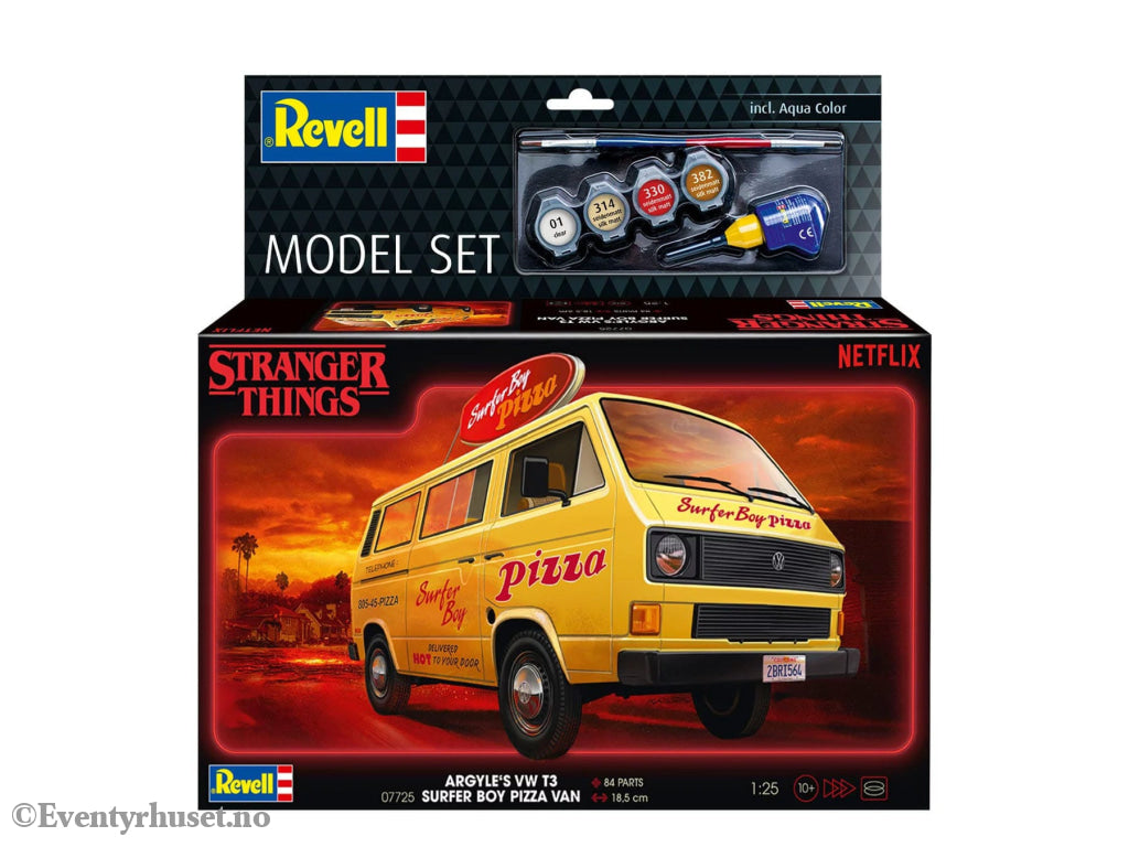 Stranger Things Model Kit Set 1/25 VW T3 Bus Surfer Boy (Aqua Color) 19 cm. Mint In Sealed Box (MISB)! Actionfigur
