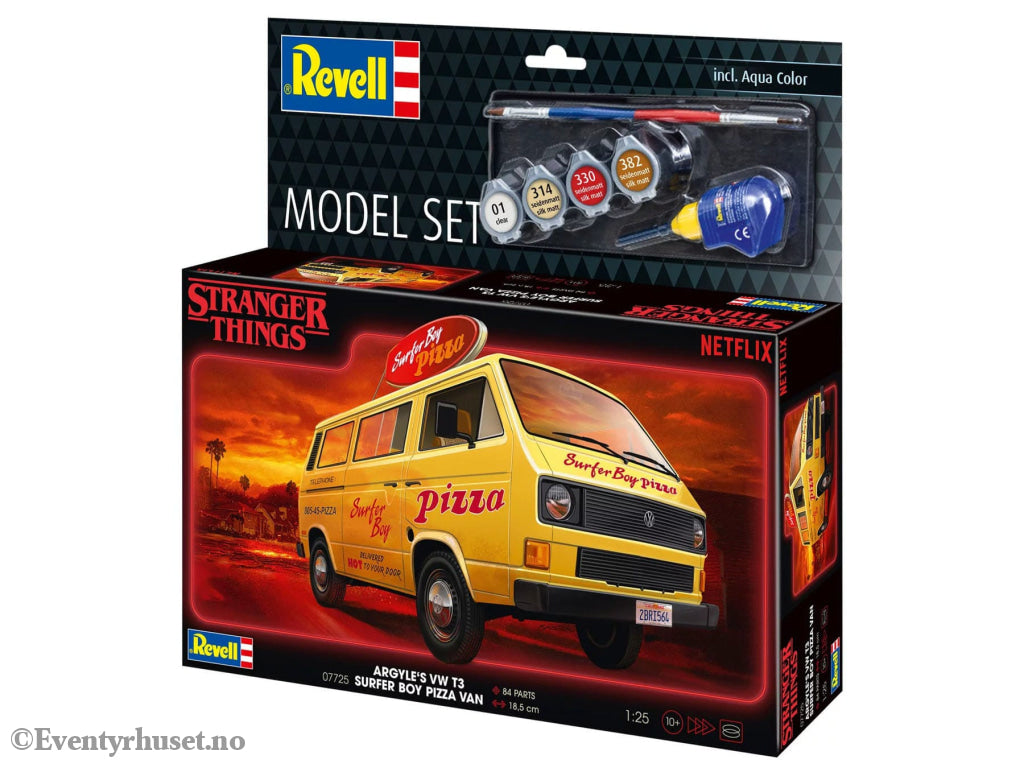 Stranger Things Model Kit Set 1/25 VW T3 Bus Surfer Boy (Aqua Color) 19 cm. Mint In Sealed Box (MISB)! Actionfigur