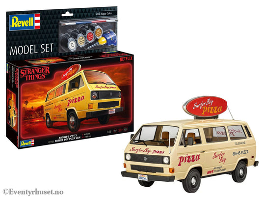 Stranger Things Model Kit Set 1/25 VW T3 Bus Surfer Boy (Aqua Color) 19 cm. Mint In Sealed Box (MISB)! Actionfigur