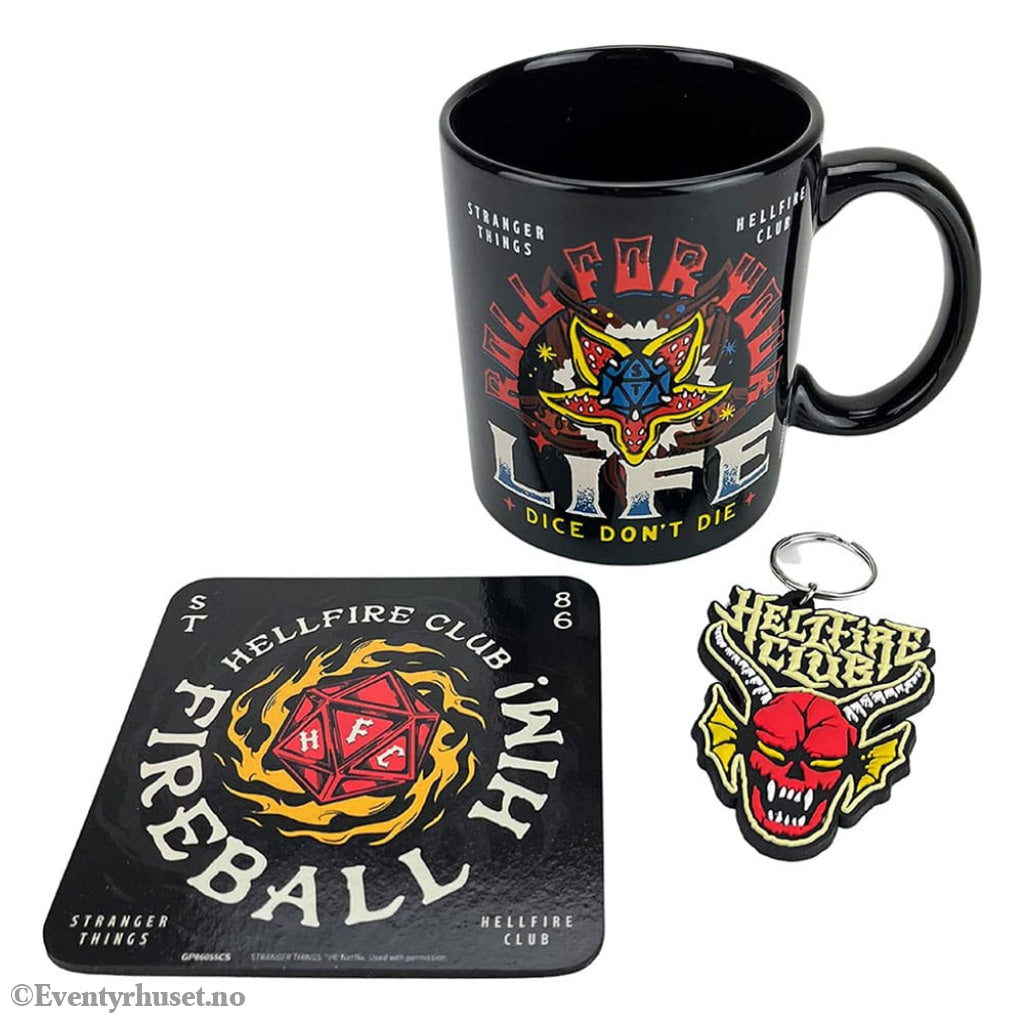 Stranger Things Mug Coaster and Keychain Set Hellfire Home & Gifts