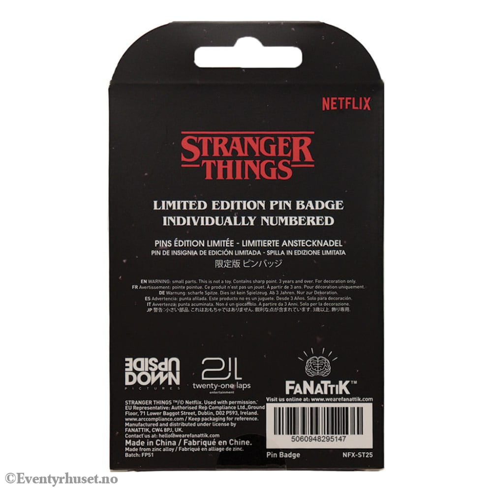 Stranger Things Pin Badge Hellfire Lives Limited Edition Fashion & Accessories