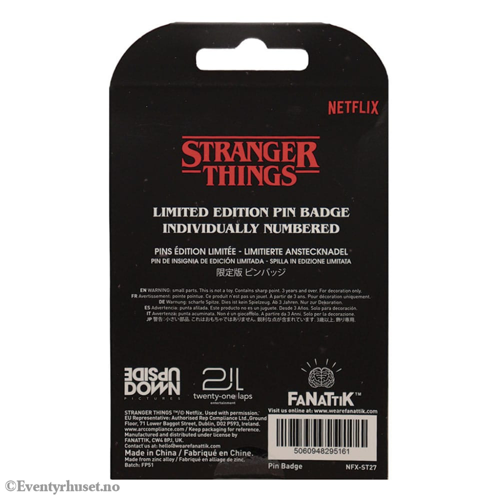 Stranger Things Pin Badge The Squawk Limited Edition Fashion & Accessories