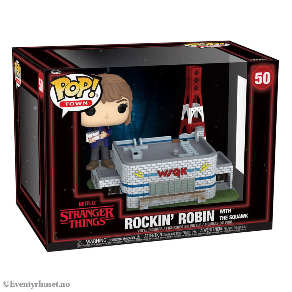 Stranger Things POP! Town Vinyl Figures Rockin’ Robin with The Squawk 9 cm Collectibles