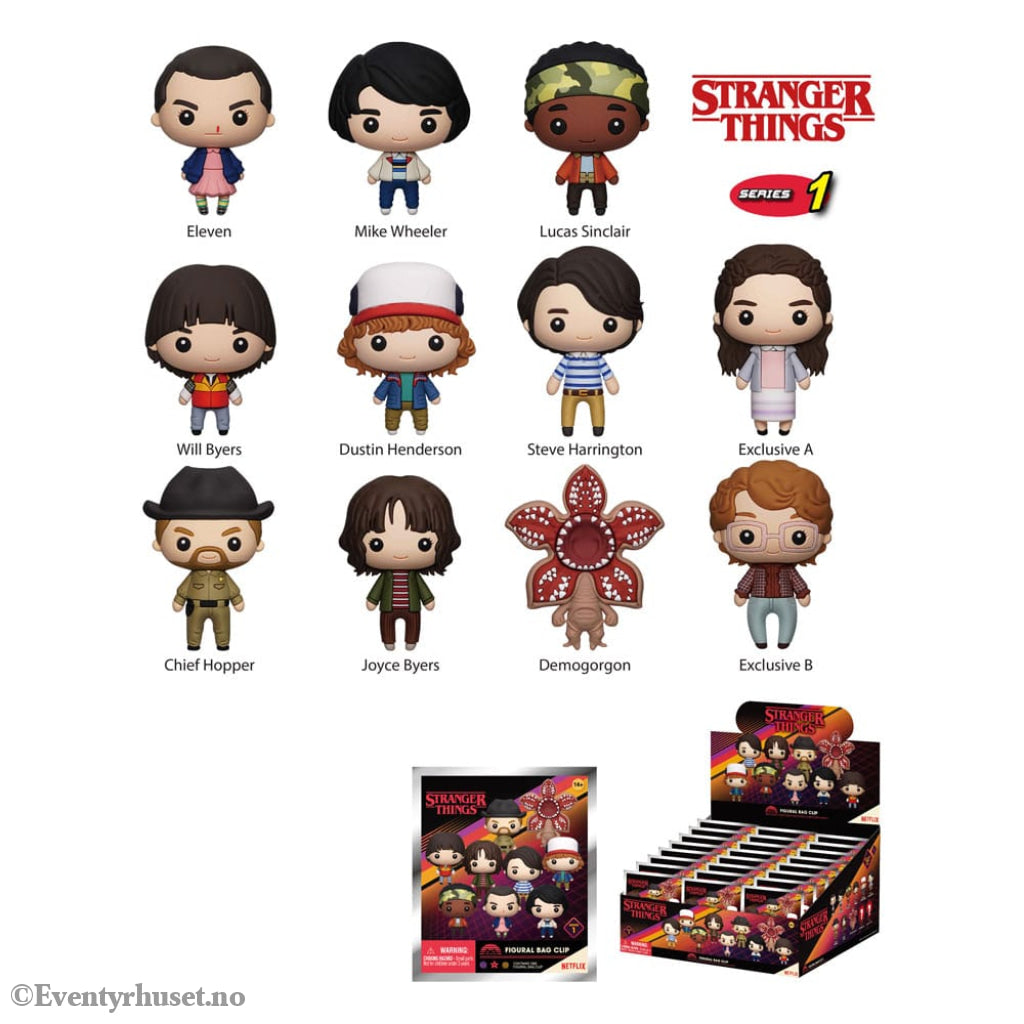 Stranger Things PVC Bag Clips Series 1 Display (24) Fashion & Accessories