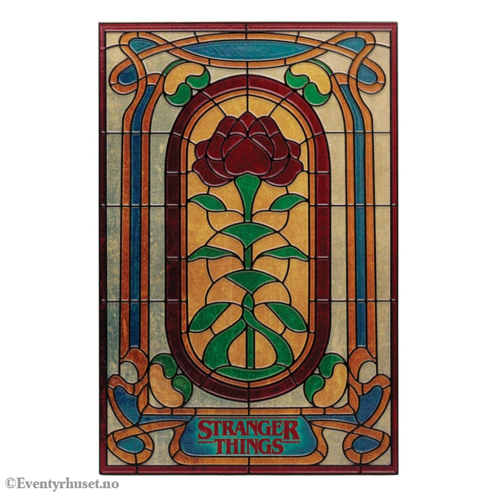 Stranger Things Resin Plaque Creel House Stained Glass Window Home & Gifts