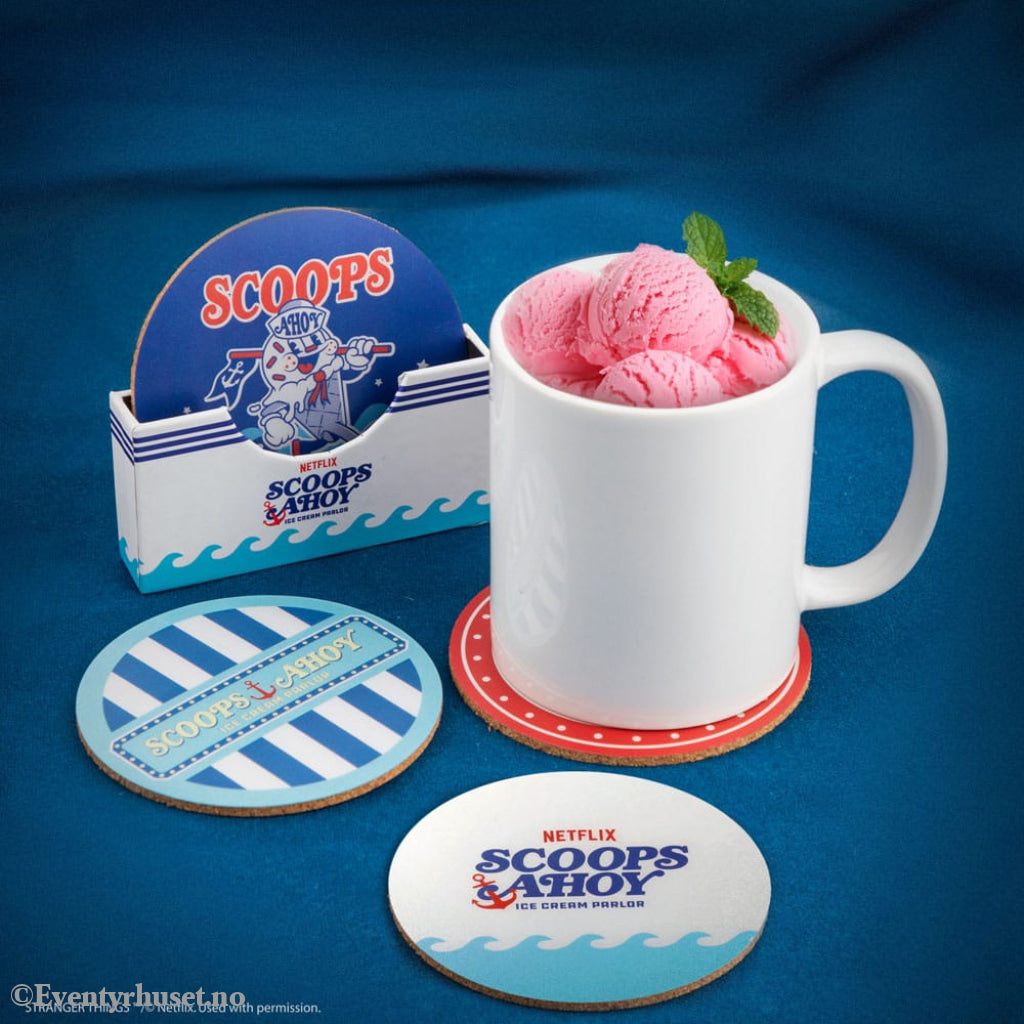 Stranger Things Scoops Ahoy Coaster 4-Pack Home & Gifts
