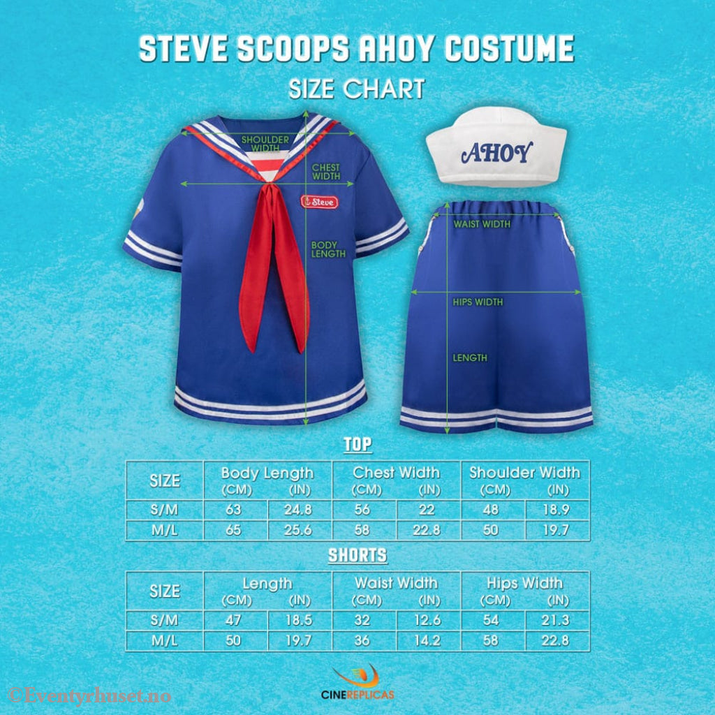 Stranger Things: Scoops Ahoy Steve Costume Size S/M Fashion & Accessories