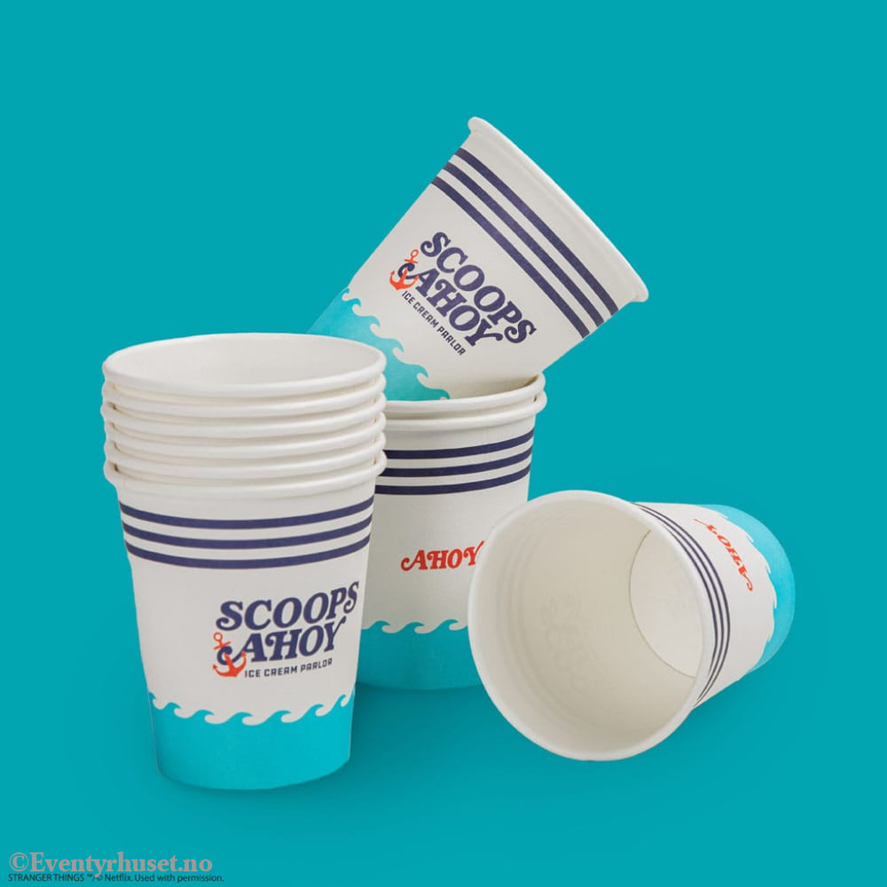 Stranger Things Set of 24 Paper Cups Scoops Ahoy Home & Gifts