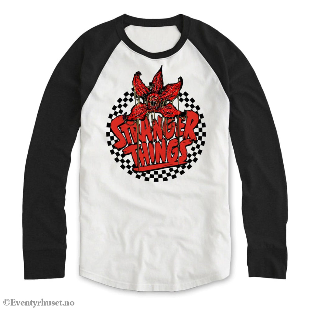 Stranger Things Sweatshirt Checkered Circle Ls Size M Fashion & Accessories