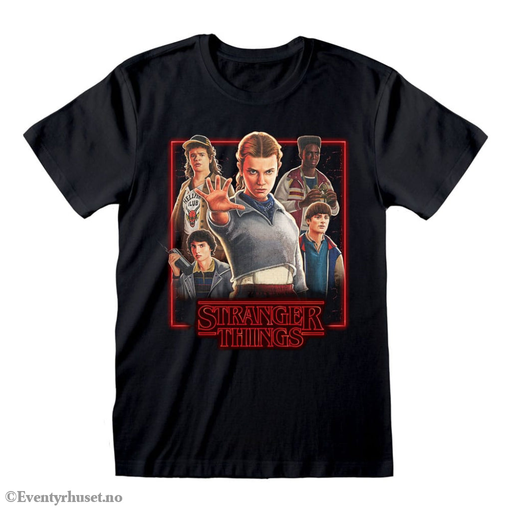 Stranger Things T-Shirt Characters in Glowing Box Size S Fashion & Accessories