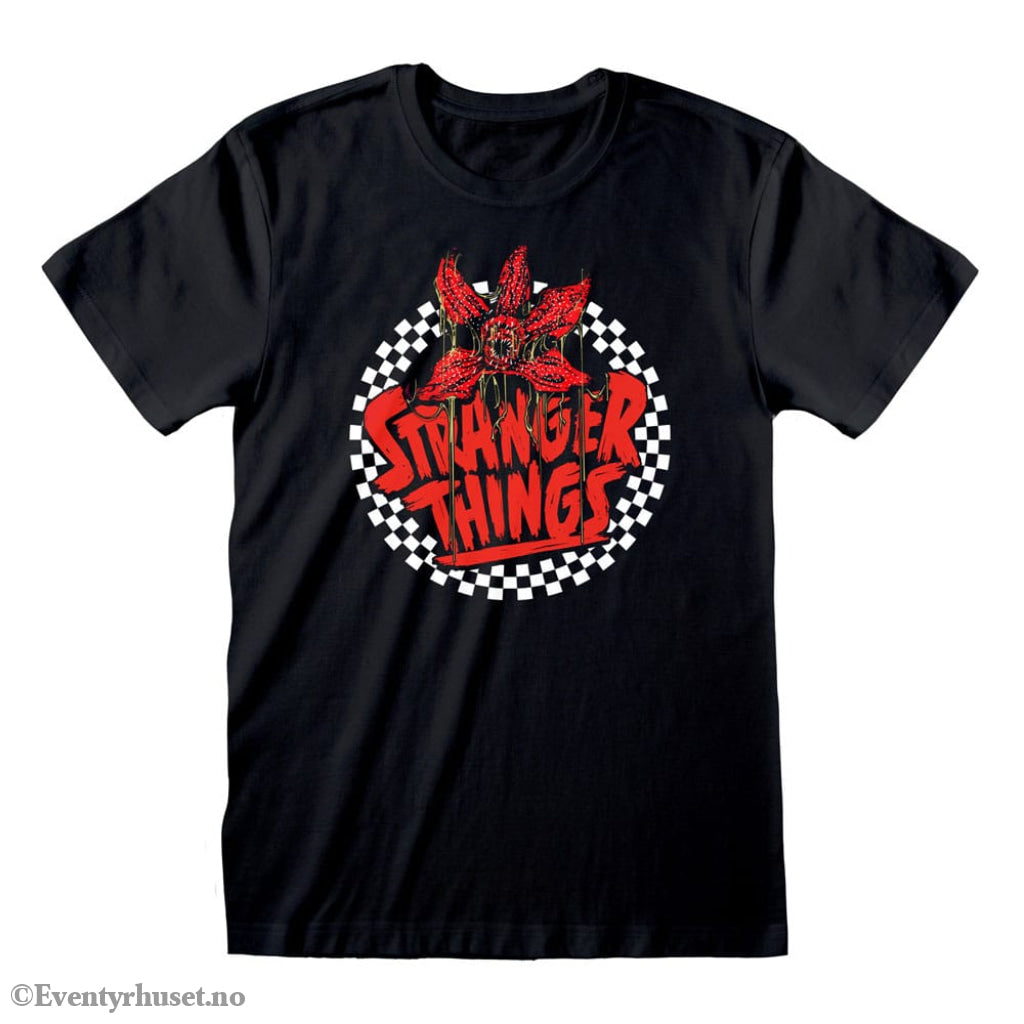 Stranger Things T-Shirt Checkered Circle Size XL Fashion & Accessories