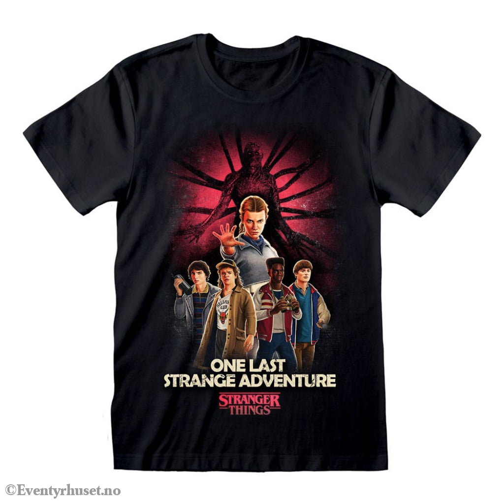 Stranger Things T-Shirt Group Artwork One Last Strange Adventure Colour Size M Fashion & Accessories