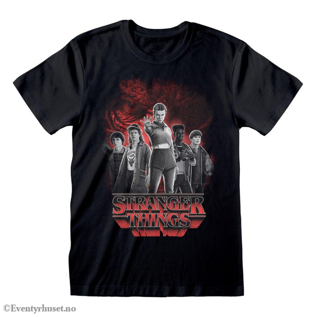 Stranger Things T-Shirt Group with Vecna behind Balck and White Size XL Fashion & Accessories