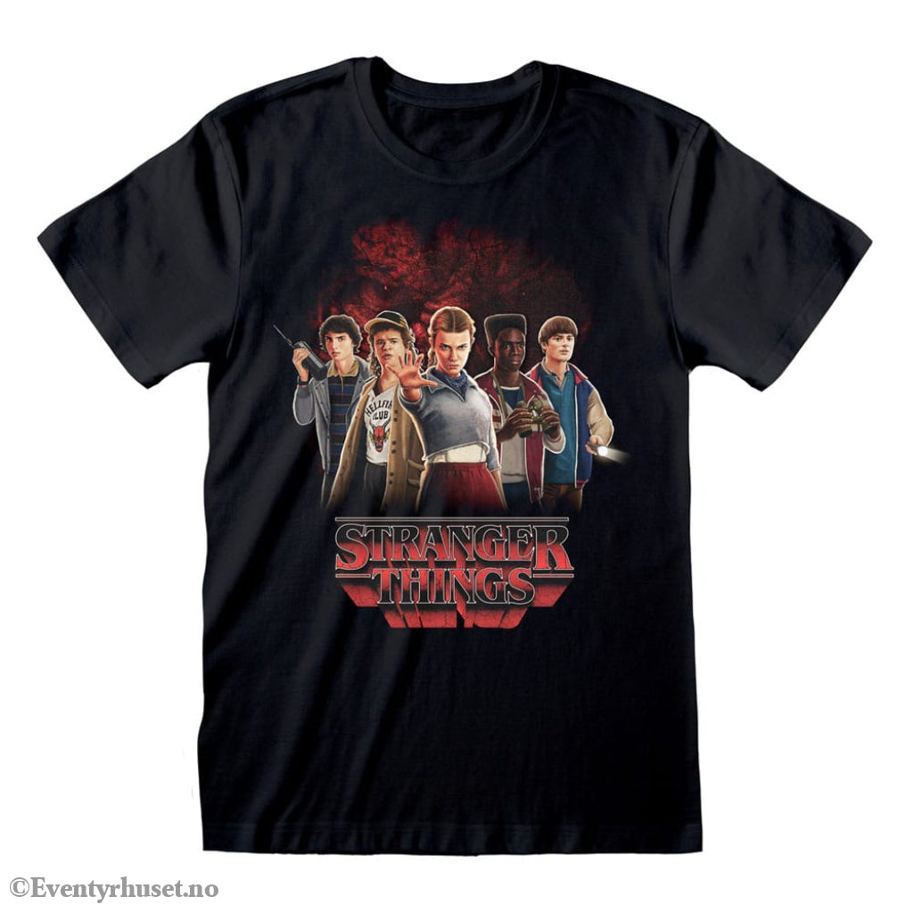 Stranger Things T-Shirt Group with Vecna behind Size S Fashion & Accessories