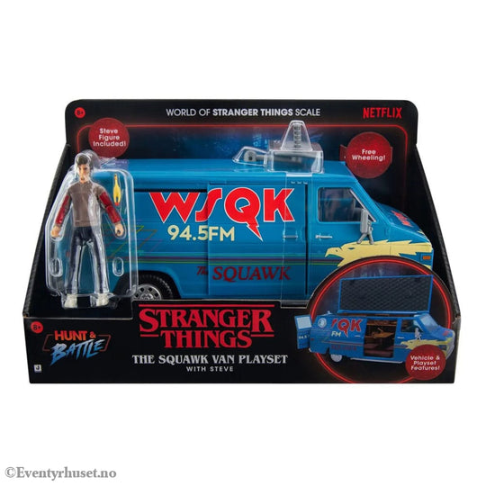 Stranger Things World Of Figure & Vehicle Vehicle with Actionfigure The Squawk van Playset with Steve Toys