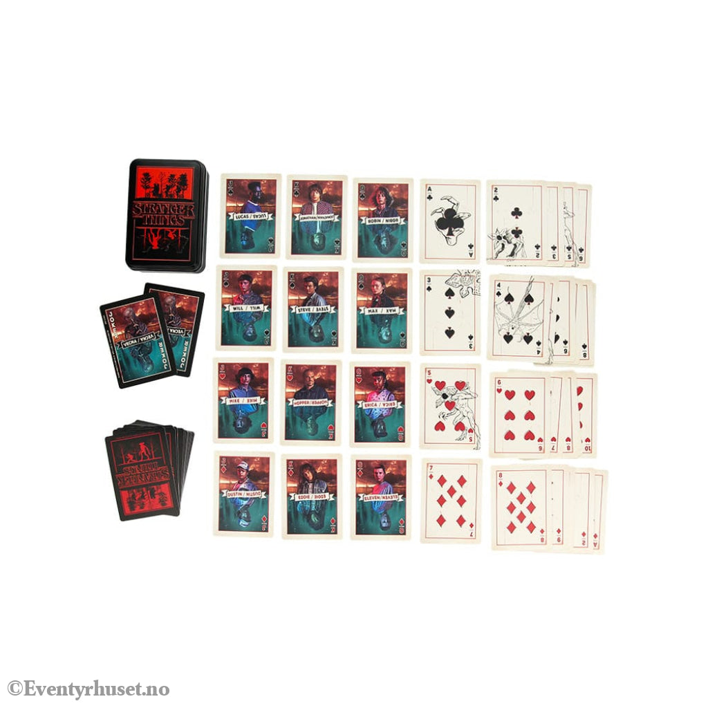 Stranger Thinngs 5 Playing Cards Metal Games