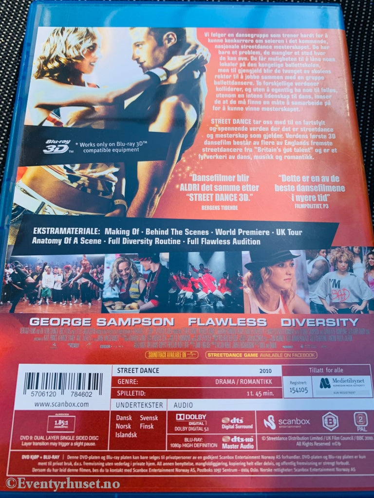 Street Dance 3D. Blu-Ray 3D + Dvd. Blu-Ray Disc