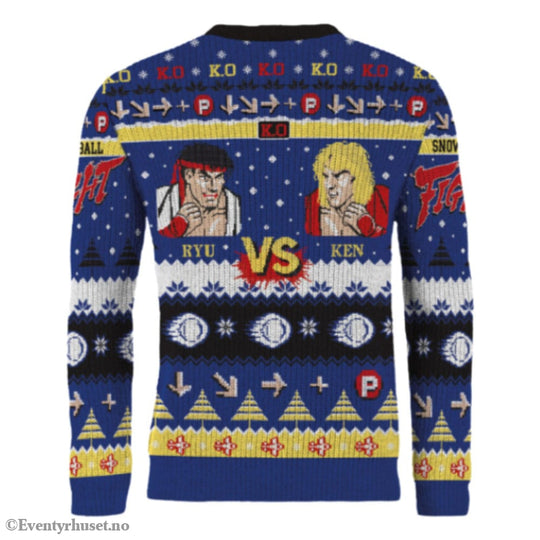 Street Fighter Christmas Sweater Ryu & Ken Size XL Fashion & Accessories