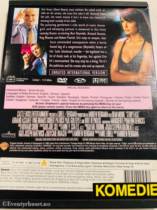 Striptease. Dvd Snapcase.