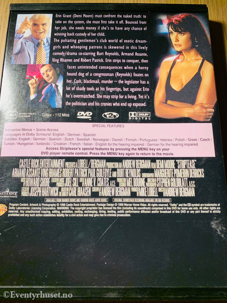 Striptease. Dvd Snapcase.