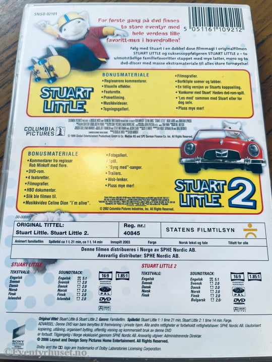 Stuart Little 1 & 2. Dvd Samleboks.