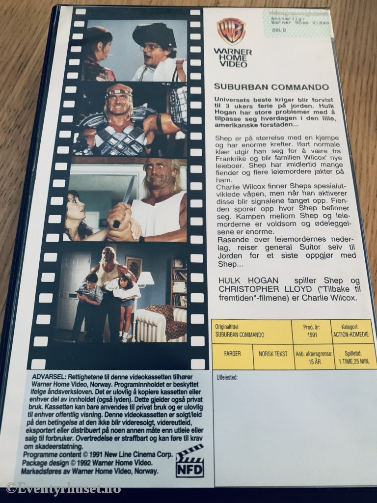 Suburban Commando Med Hulk Hogan. 1991. Vhs Big Box.