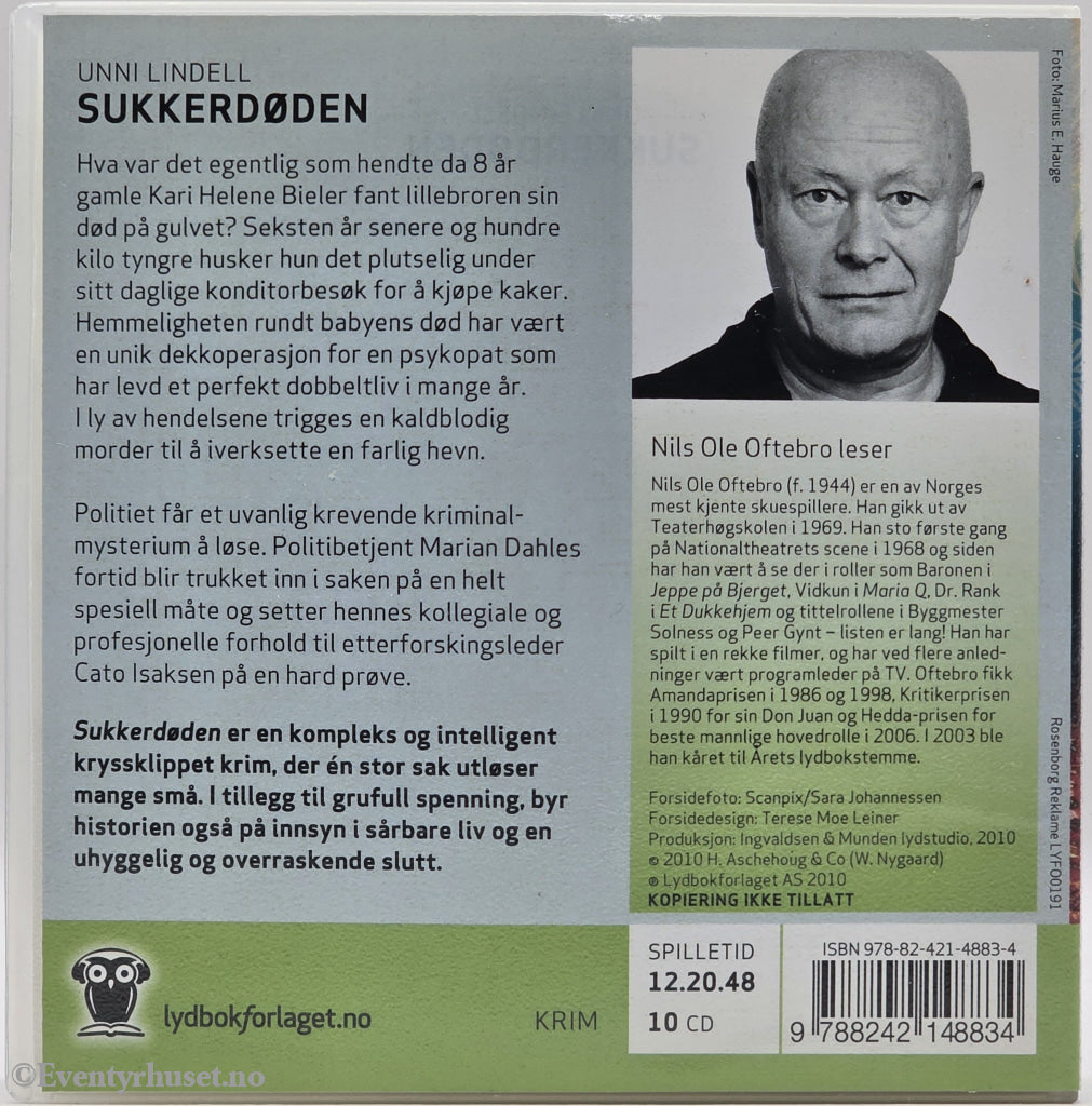 Sukkerdøden – Unni Lindell . Lydbok på CD.