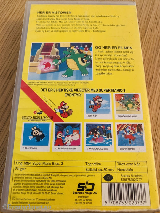 Super Mario Bros 3. Del 1. Høyt Å Fly. Vhs. Vhs