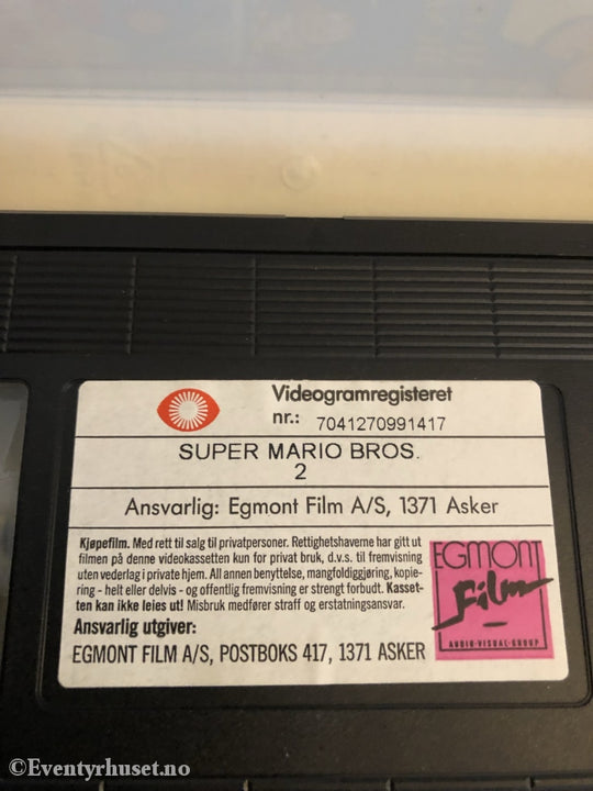 Super Mario Bros. Supershow 2. Hvem Er Redd For Bunkers Fra Jonkers 1989. Vhs. Vhs