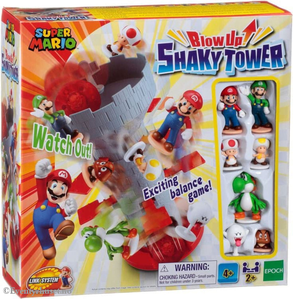 Super Mario game Blow Up! Shaky Tower. Board Game / Brettspill. Mint In Sealed Box (MISB)! Brettspill