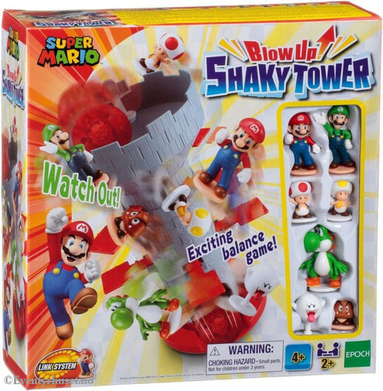 Super Mario game Blow Up! Shaky Tower. Board Game / Brettspill. Mint In Sealed Box (MISB)! Brettspill