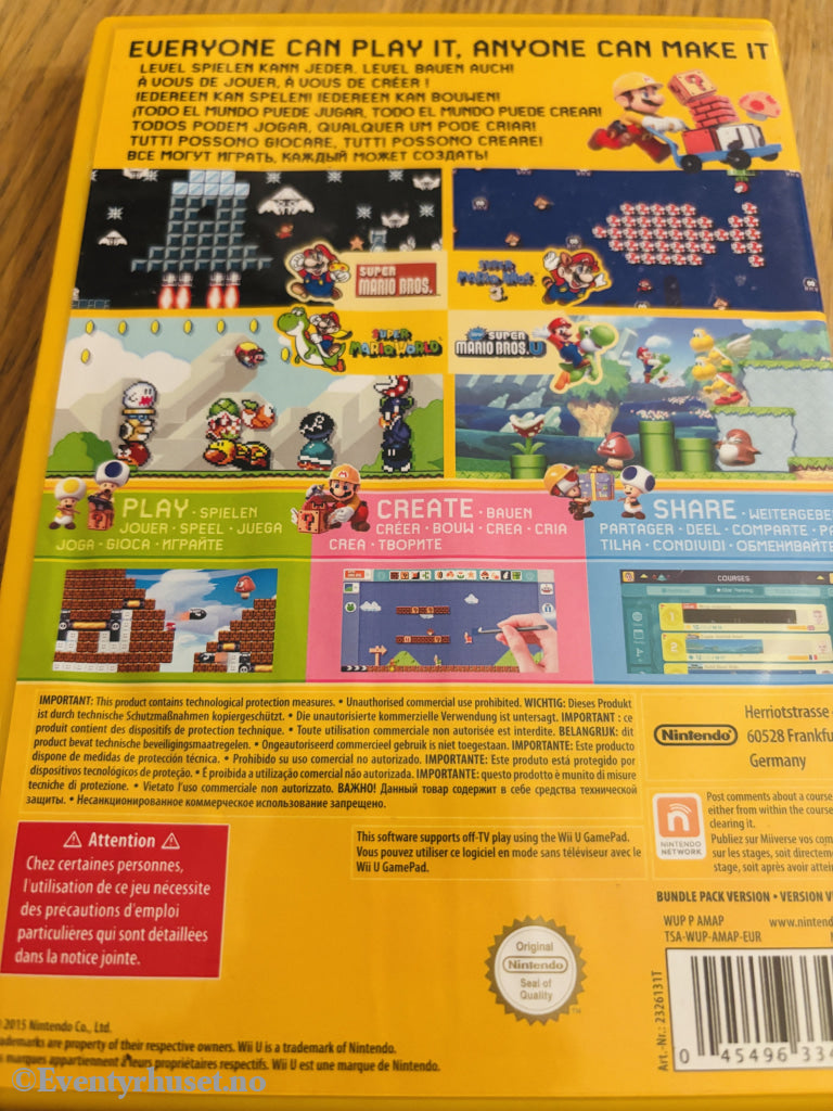 Super Mario Maker . Wii U.