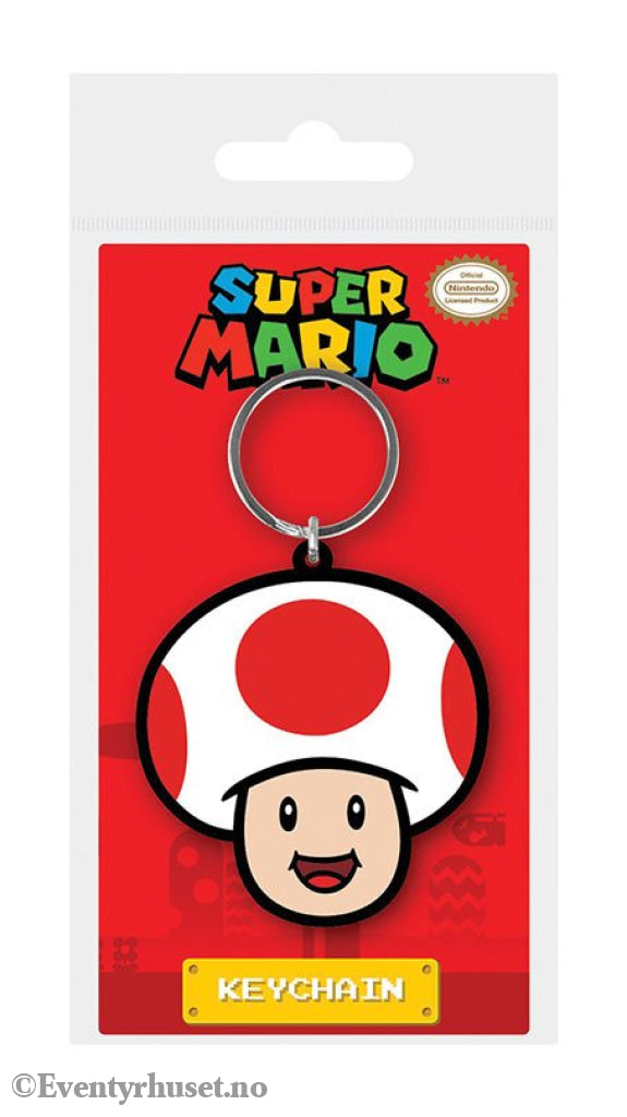 Super Mario Rubber Keychain Toad 6 cm Fashion & Accessories
