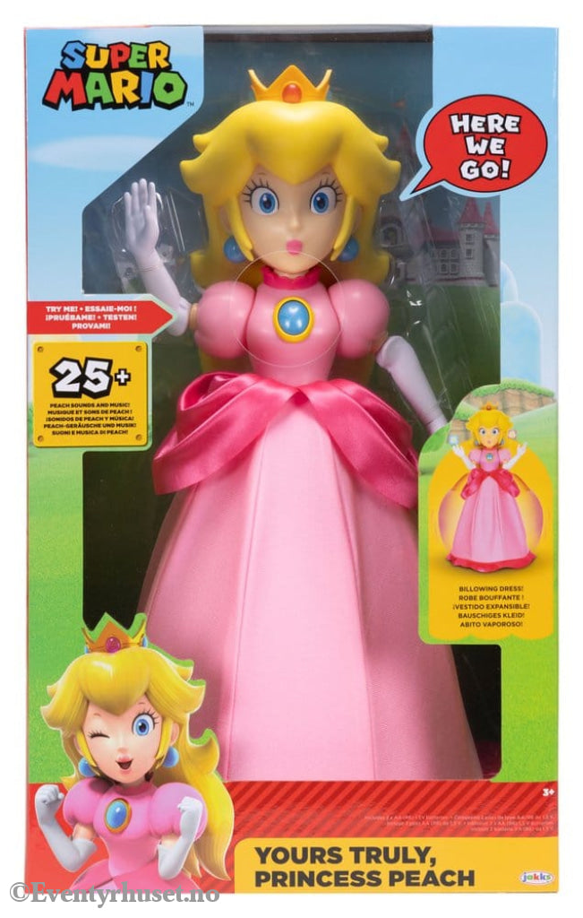 Super Mario Talking Action Figure Yours Truly Princess Peach 36 cm Toys