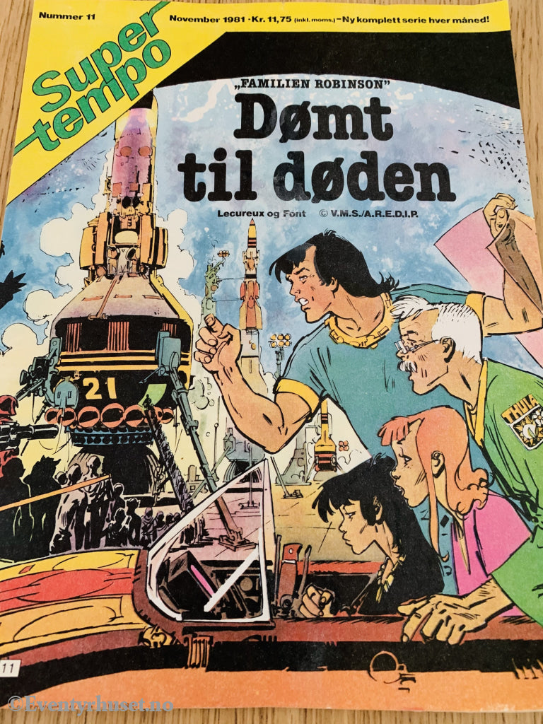 Super Tempo. 1981/11. Dømt Til Døden. Tegneserieblad