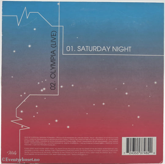 Supererosa. 2002. Saturday Night. CD.