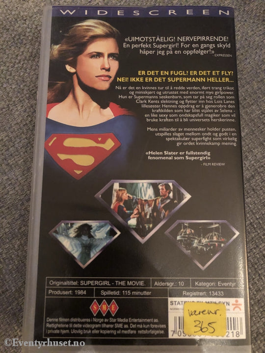 Supergirl. 1984. Vhs. Vhs