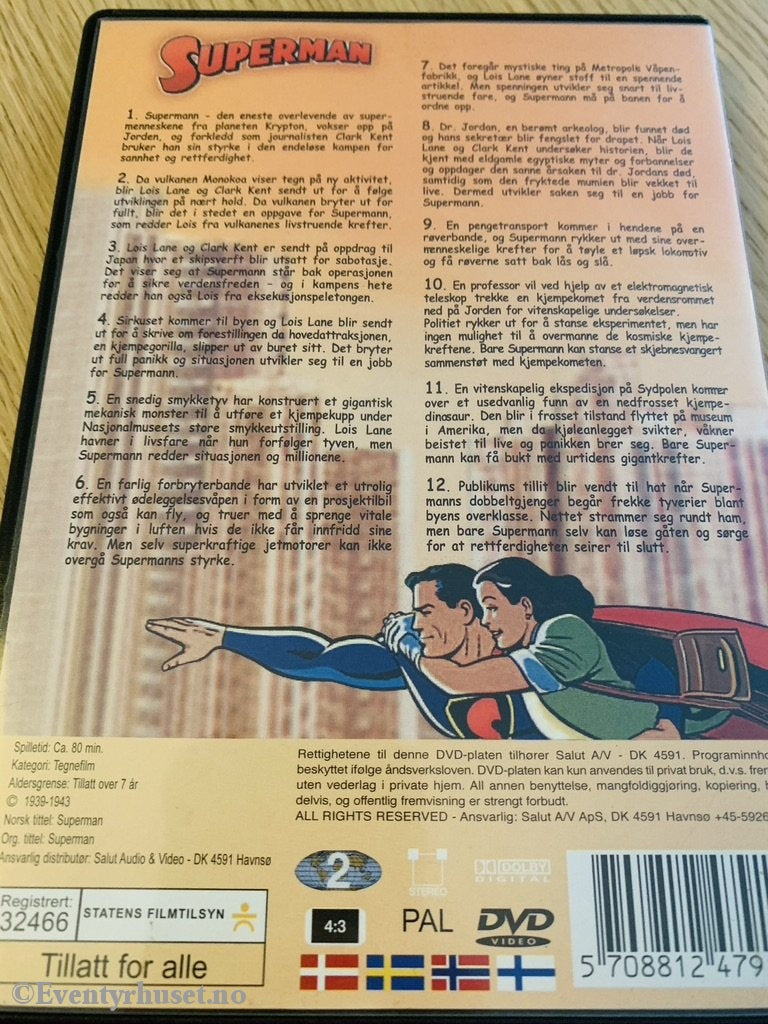 Superman (Max Fleischer). 1939.43. Dvd. Dvd