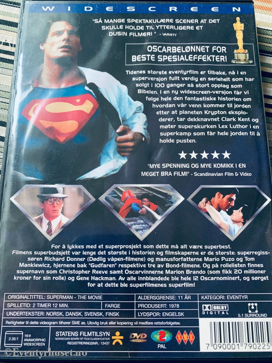 Superman - The Movie. 1978. Dvd. Dvd